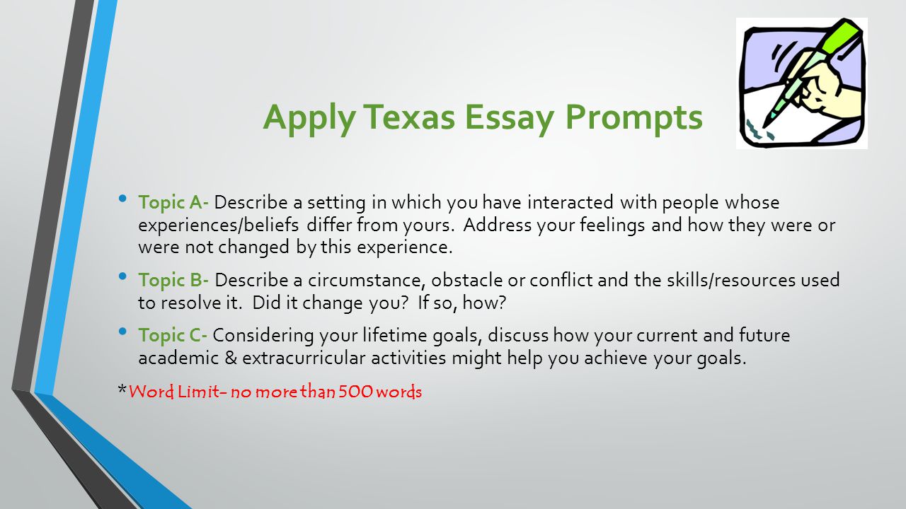 apply texas essay examples 2018
